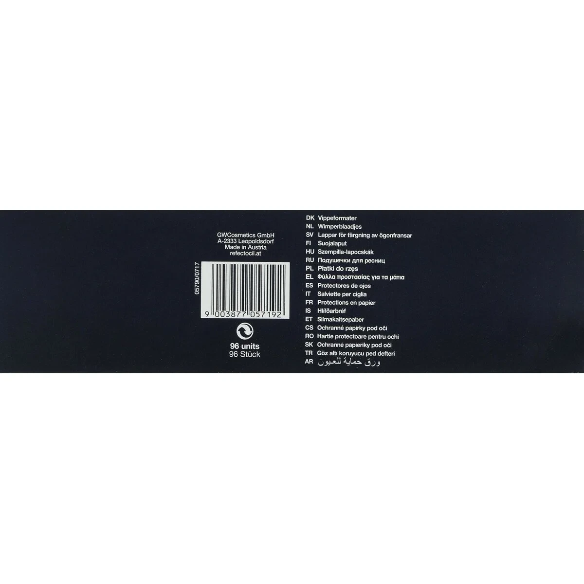 Papeles de protección ocular RefectoCil Regular (96 Unidades)