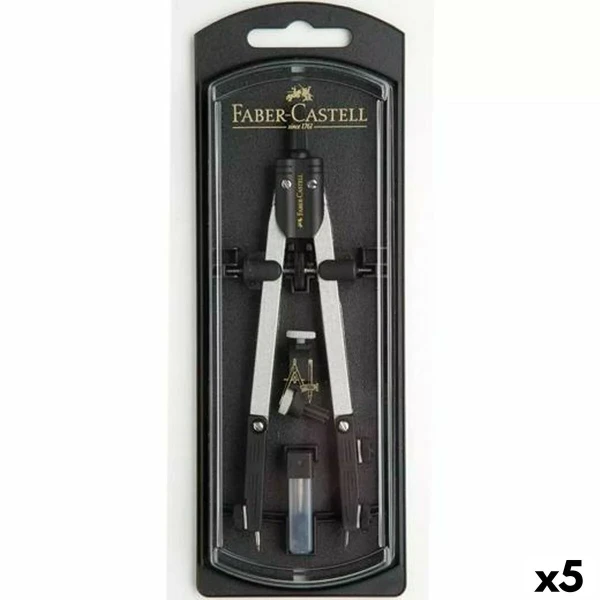 Compás Faber-Castell 17 cm Accesorios (5 Unidades)