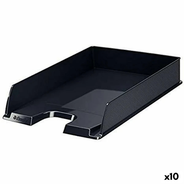 Set de Bandejas organizadoras Esselte Europost Opaco Negro 10 Unidades