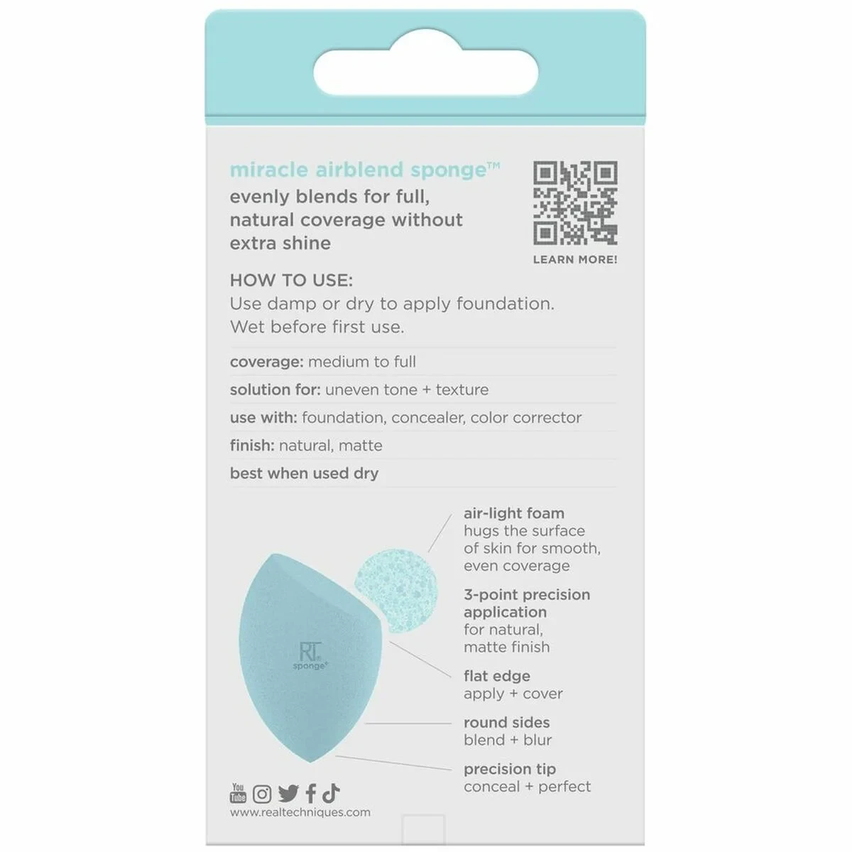 Esponja para Maquillaje Real Techniques 4224