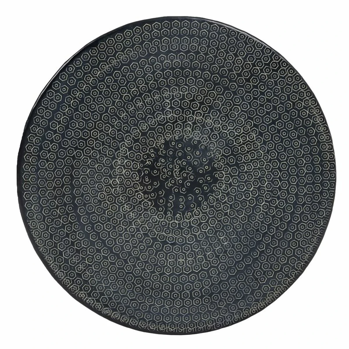 Mesa auxiliar 66 x 66 x 34,5 cm Negro Aluminio (3 Unidades)