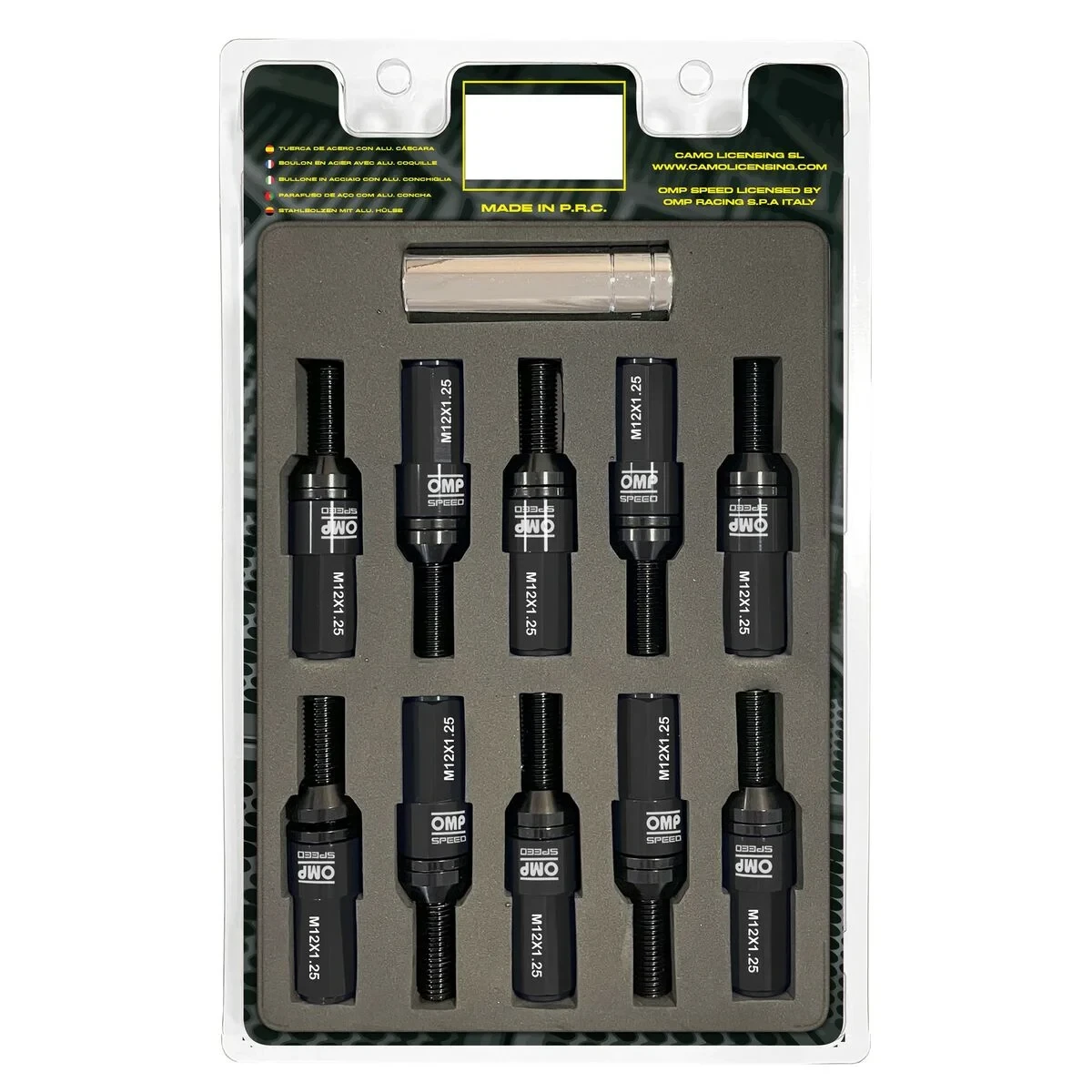 Kit de tornillos OMP OMPS09971201 28 mm Negro M12 x 1,25