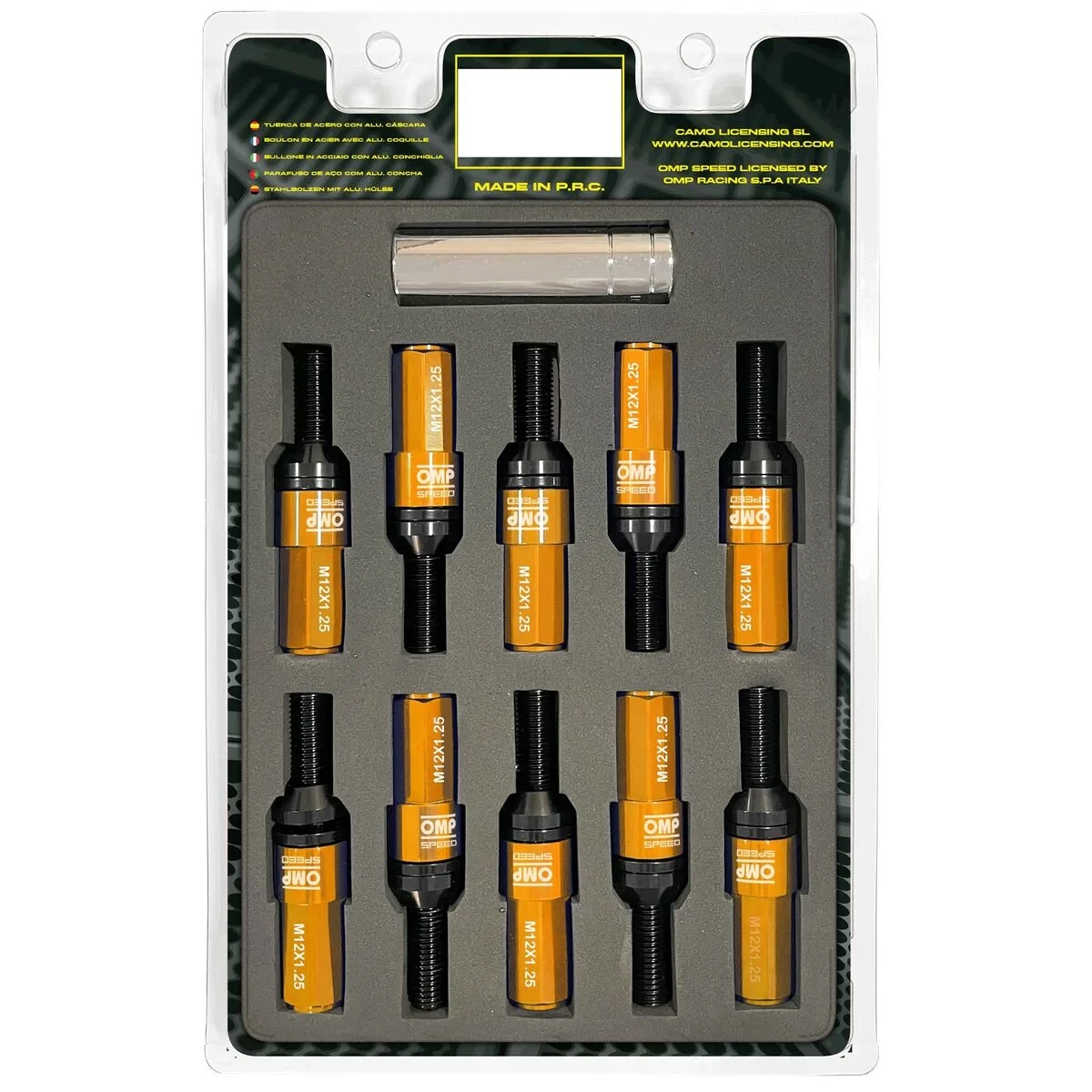 Kit de tornillos OMP OMPS09971210 28 mm Naranja M12 x 1,25