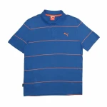 Polo de Manga Corta Hombre Puma Jacquard Azul