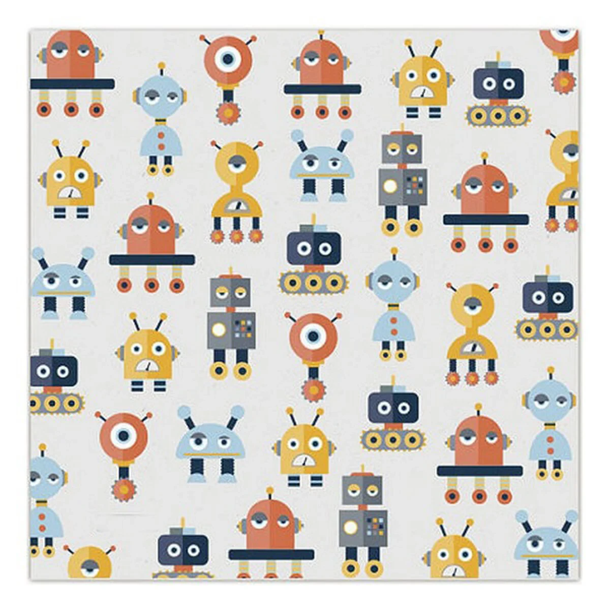 Mascarilla Higiénica de Tela Reutilizable Infantil Robot