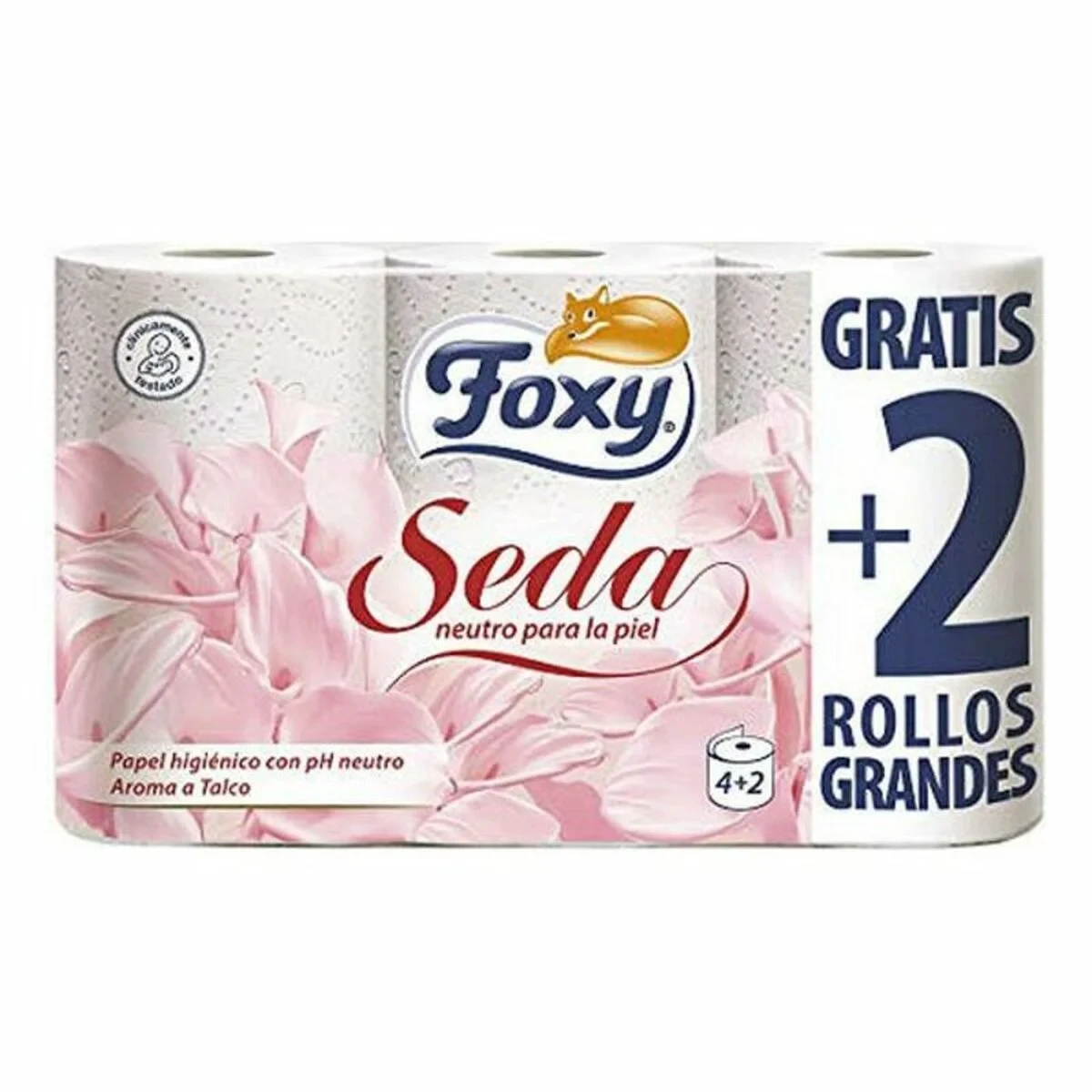 Papel Higiénico Seda PH Neutro Foxy (6 uds)