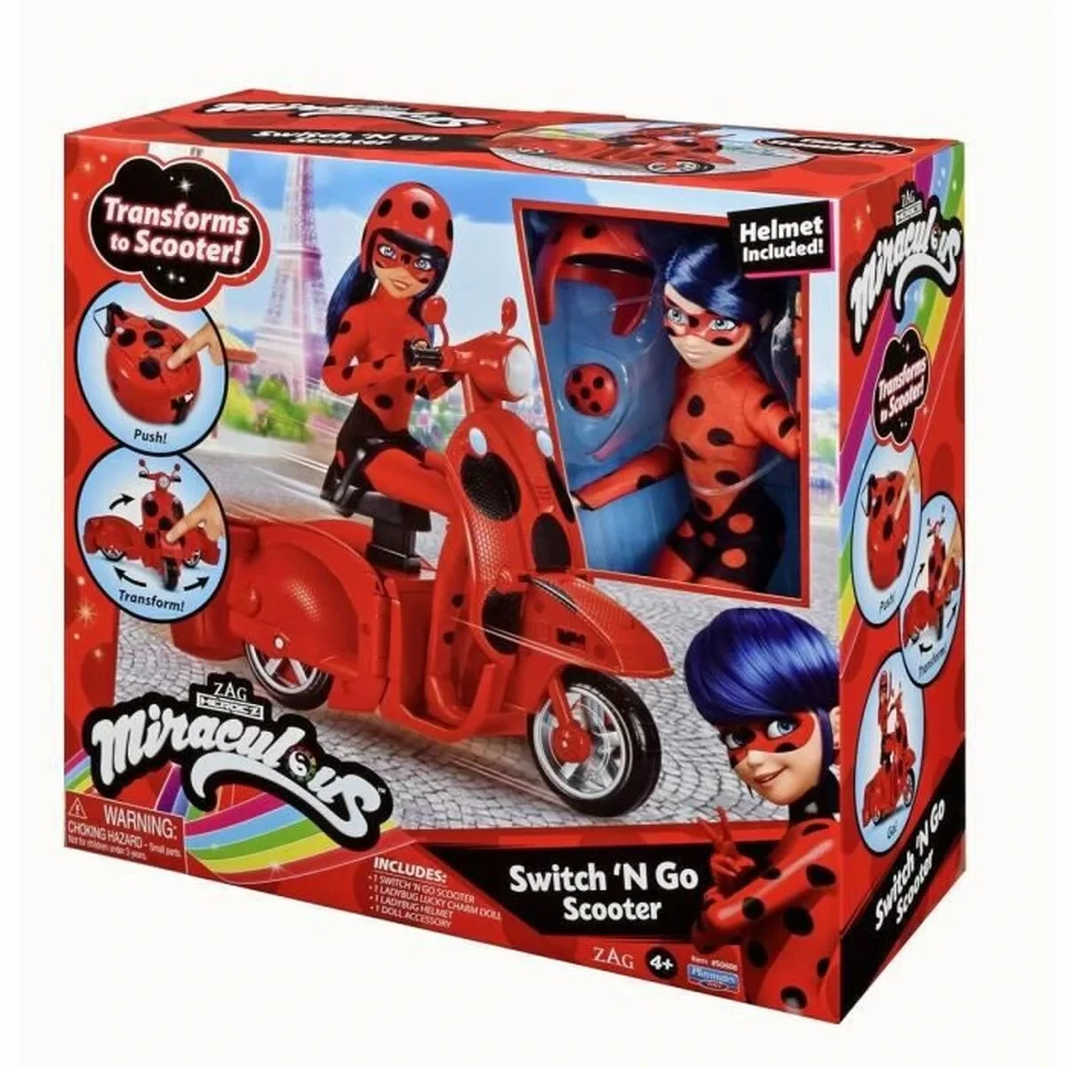 Figura de Acción Miraculous: Tales of Ladybug & Cat Noir Motocicleta