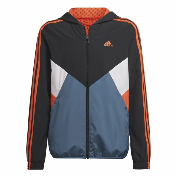 Chaqueta Deportiva para Niños Adidas Colorblock Negro