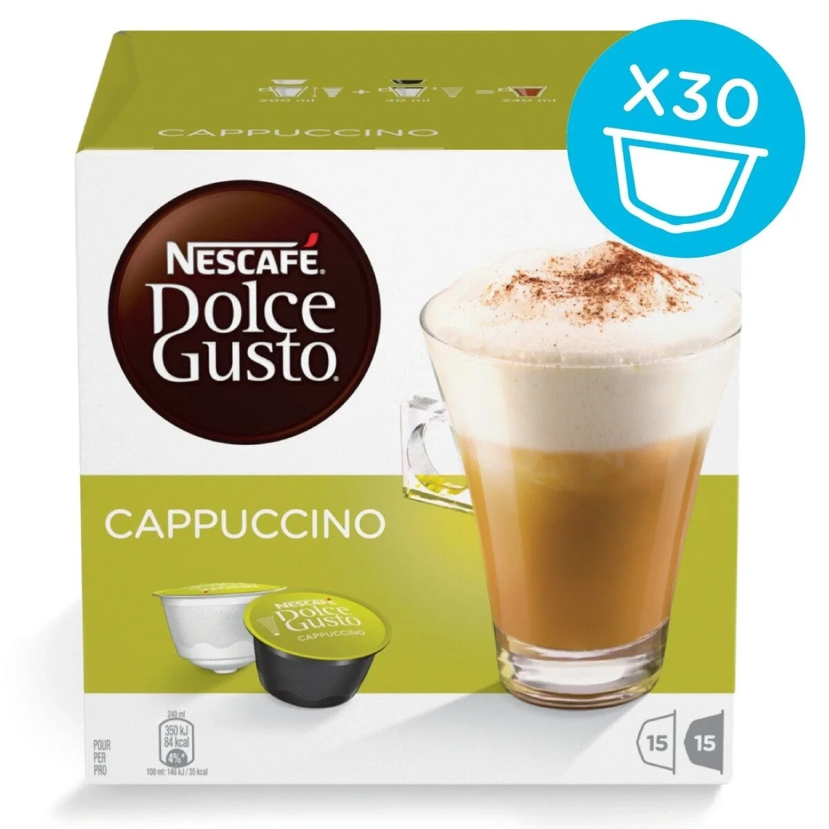Cápsulas de Café Nestlé CAPUCCINO 30 piezas