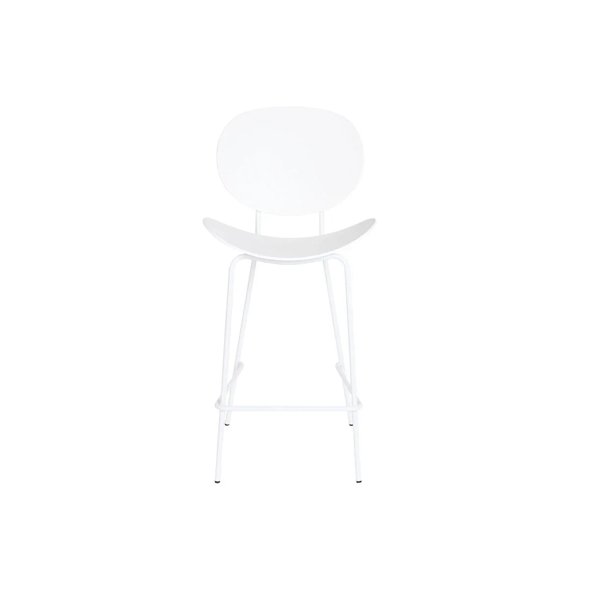 Taburete DKD Home Decor Negro Metal Blanco Polipropileno (52,5 x 49 x 104 cm)