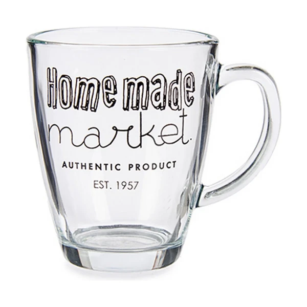 Taza Mug Vivalto Market Transparente 320 ml (6 Unidades)