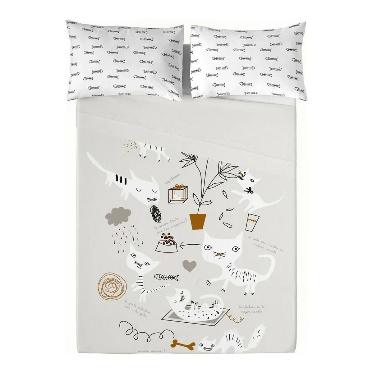 Juego de Sábanas Panzup Gatos 2 Cama de 80/90 160 x 270 cm