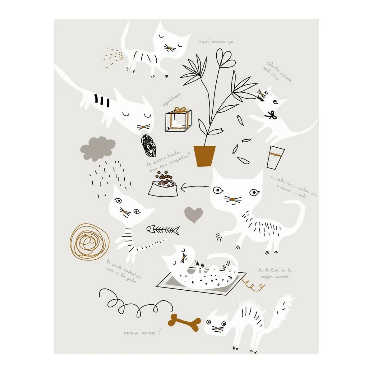 Juego de Sábanas Panzup Gatos 2 Cama de 80/90 160 x 270 cm