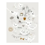 Juego de Sábanas Panzup Gatos 2 Cama de 80/90 160 x 270 cm