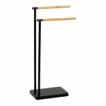 Toallero de Pie Andrea House ba72130 Negro Metal 30 x 20 x 78 cm