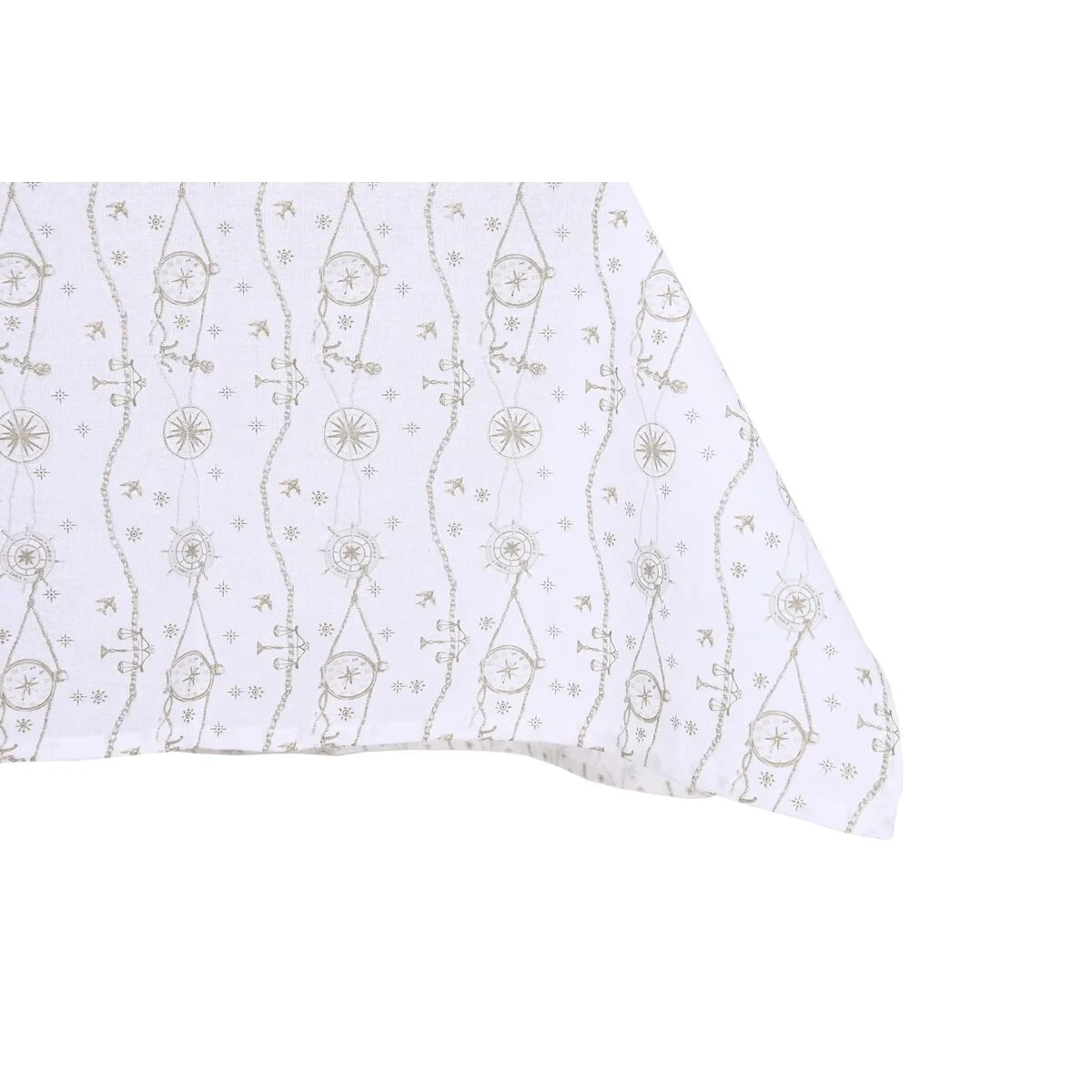 Mantel y servilletas DKD Home Decor 150 x 150 x 0,5 cm Azul Marrón Blanco (2 Unidades)