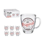 Taza Mug Vivalto Original Transparente 320 ml (6 Unidades)