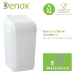 Papelera Denox Blanco 15 L (28 x 22 x 40 cm)