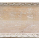 Bandeja de Aperitivos 45,5 x 30,5 x 5,5 cm Blanco Madera de mango (2 Unidades)