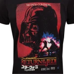 Camiseta de Manga Corta Star Wars Vader Poster Negro Unisex