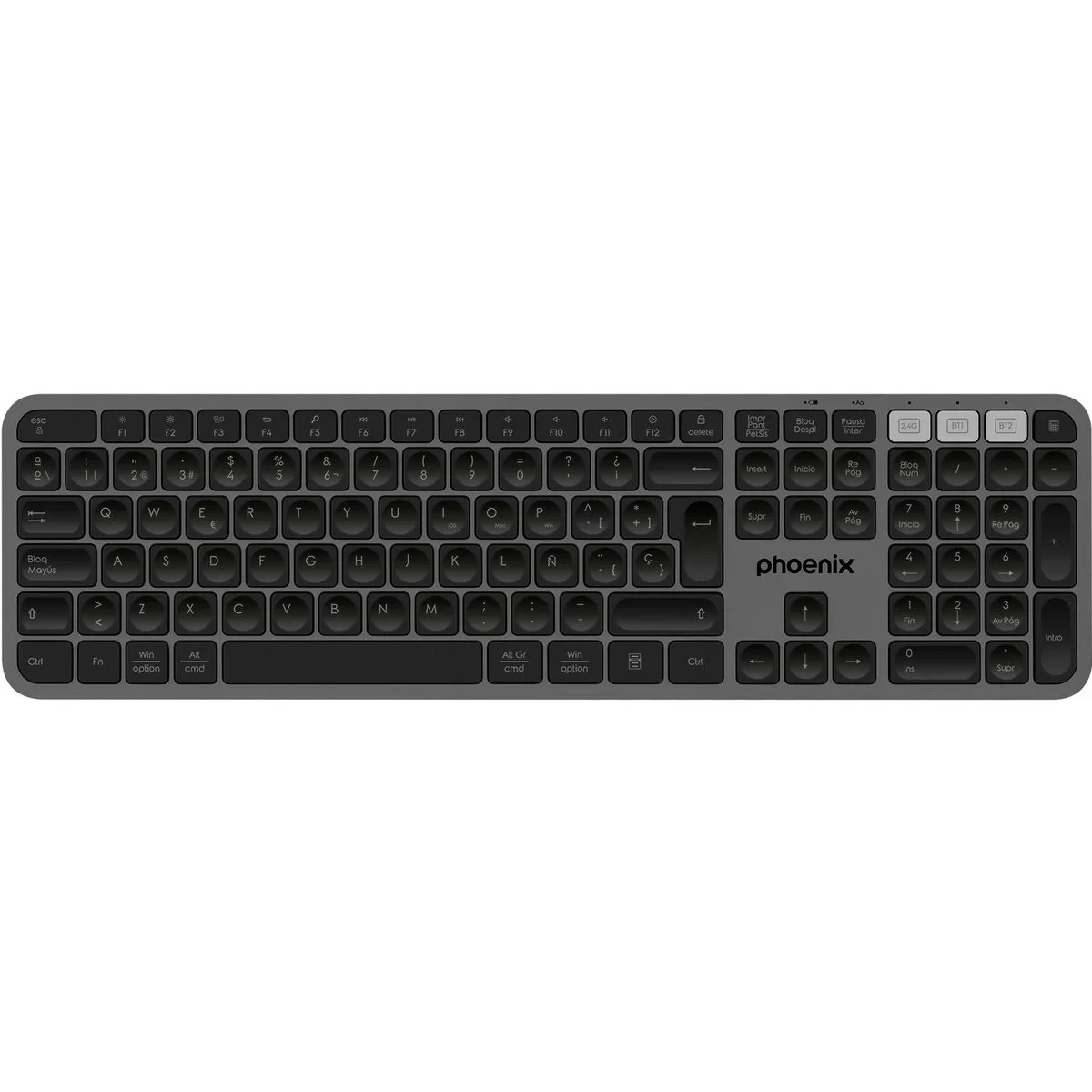 Teclado Bluetooth Phoenix K300 Gris Qwerty Español