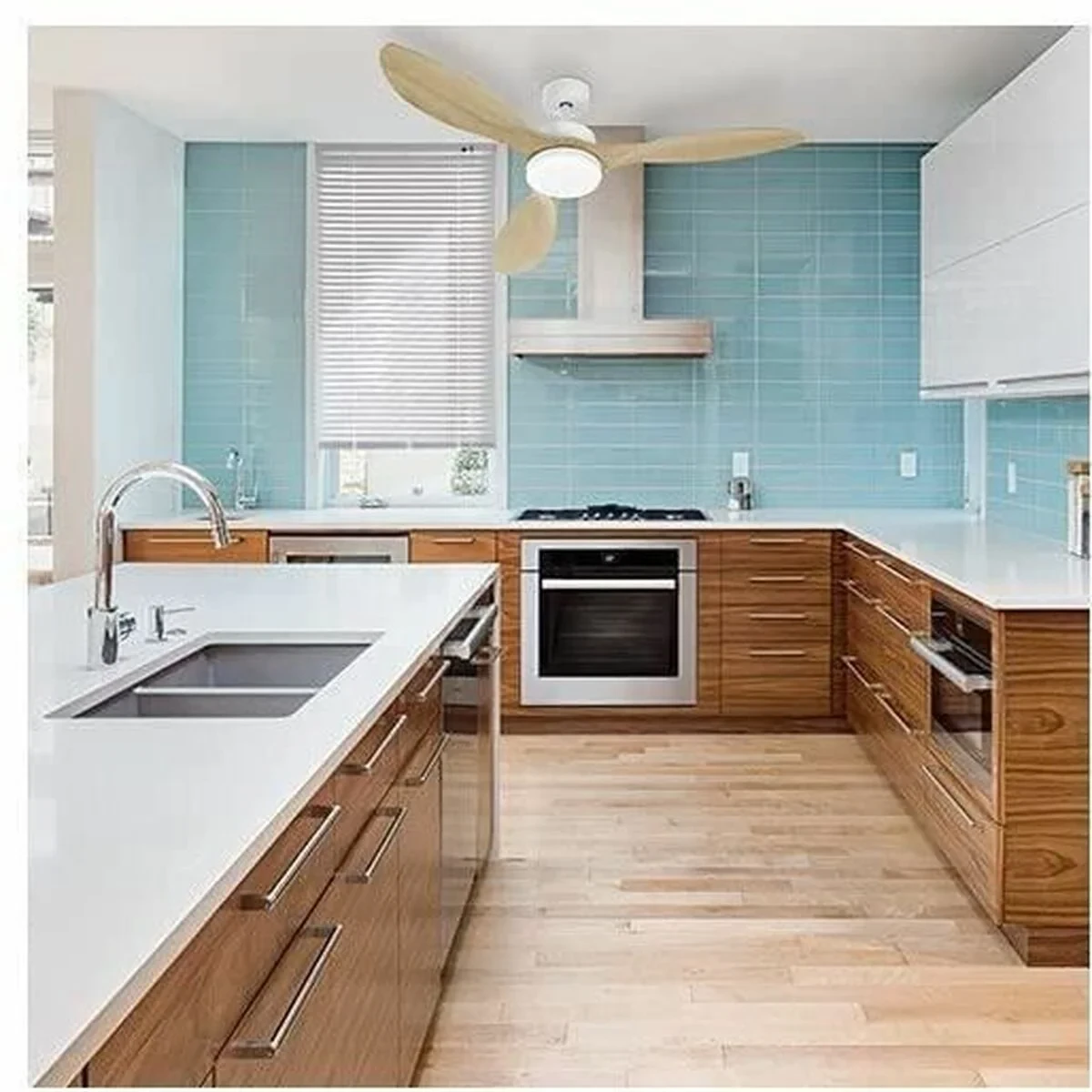 Ventilador de Techo con Luz FARELEK Ø 137 cm 100 W Blanco