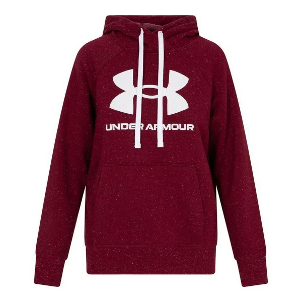 Sudadera con Capucha Mujer Under Armour Fleece Rival Rojo Rojo Oscuro
