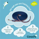 Correa de adiestramiento Coachi Azul 10m Entrenamiento