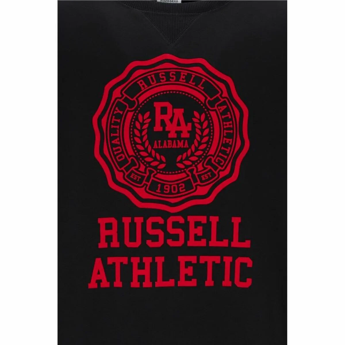 Sudadera sin Capucha Hombre Russell Athletic Ath Rose Negro