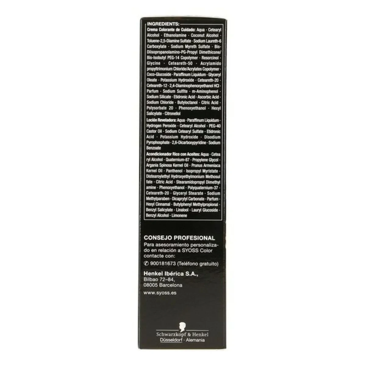Tinte Permanente   Syoss Olio Intense Sin amoniaco Nº 1,10 Negro Intenso