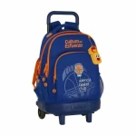 Mochila Escolar con Ruedas Compact Valencia Basket M918 Azul Naranja (33 x 45 x 22 cm)