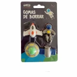 Set de Gomas de Borrar Inca   Astronauta Nave Espacial 4 Piezas