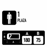 Saco de Dormir Aktive Poliéster 170T 180 x 1,5 x 75 cm 6 Unidades