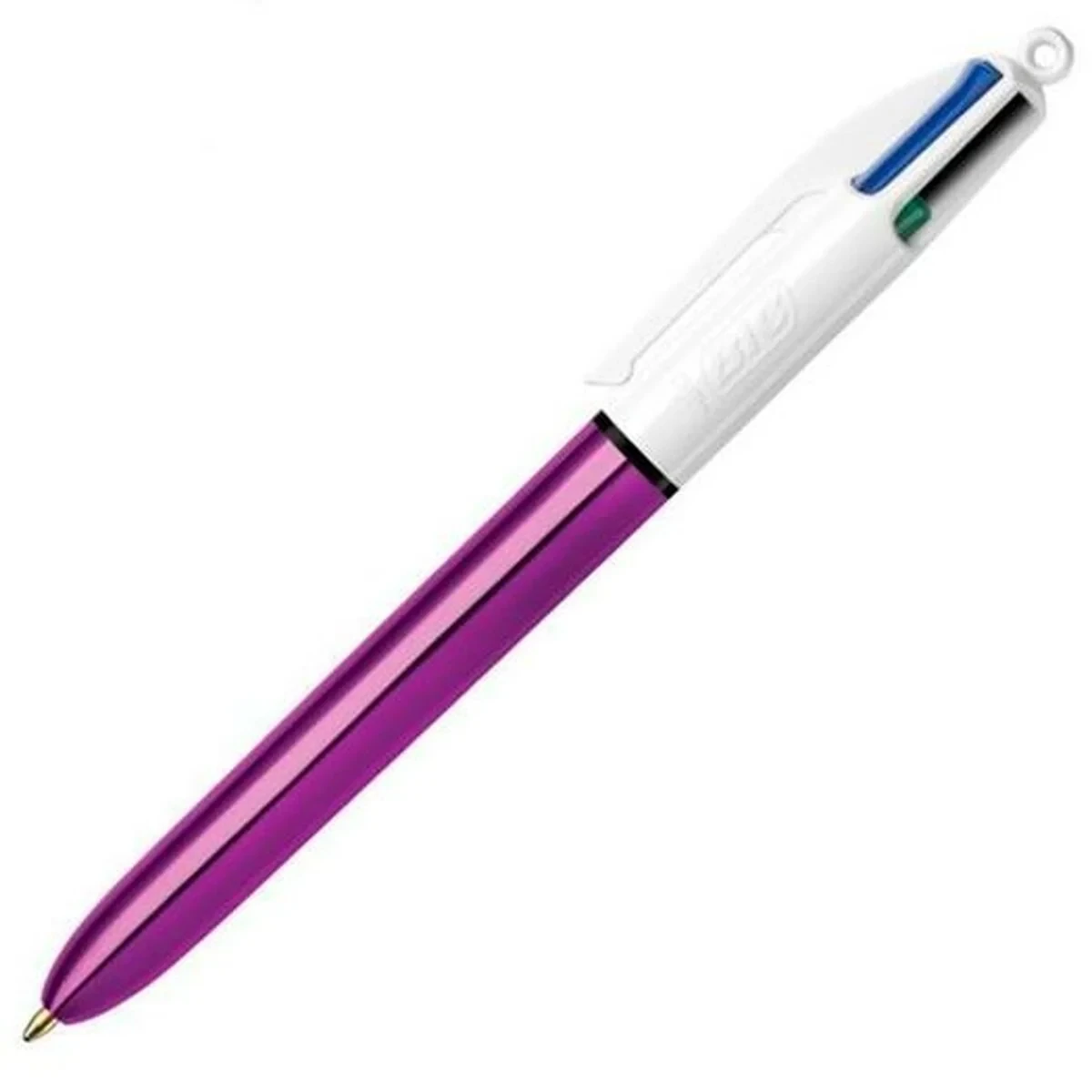 Bolígrafo Bic Shine Silver Blanco (12 Piezas)