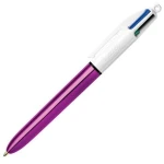 Bolígrafo Bic Shine Silver Blanco (12 Piezas)
