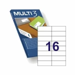 Etiquetas para Impresora MULTI 3 4708 Blanco Recto 100 Hojas 105 x 37 mm 105 x 37mm