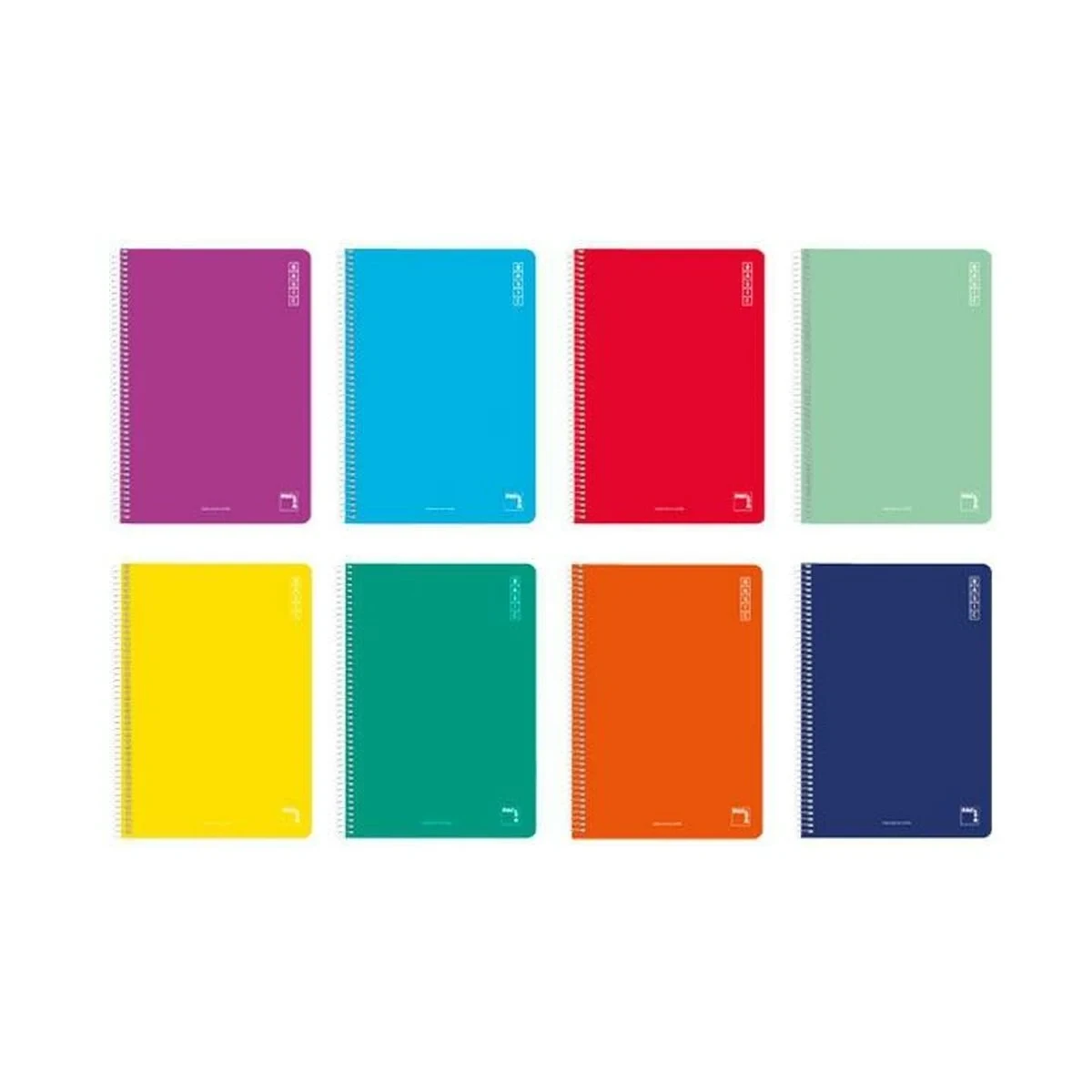 Cuaderno Pacsa Basic Multicolor Din A4 80 Hojas 21,5 x 31,5 cm 10 Piezas