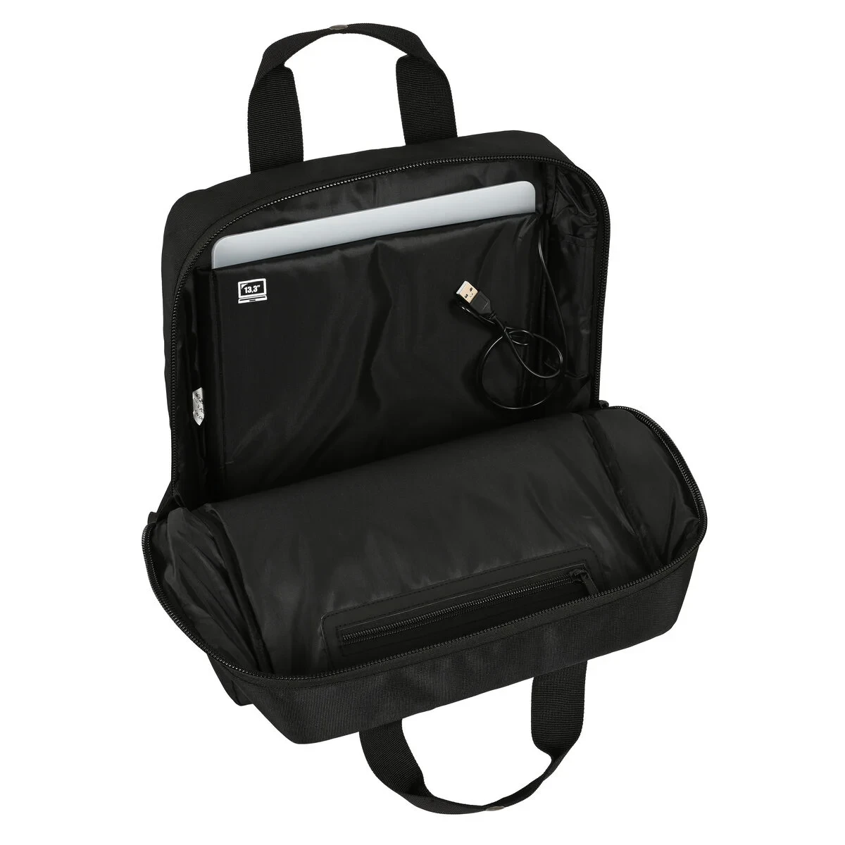 Mochila para Portátil Mickey Mouse Clubhouse Negro 29 x 39 x 11 cm