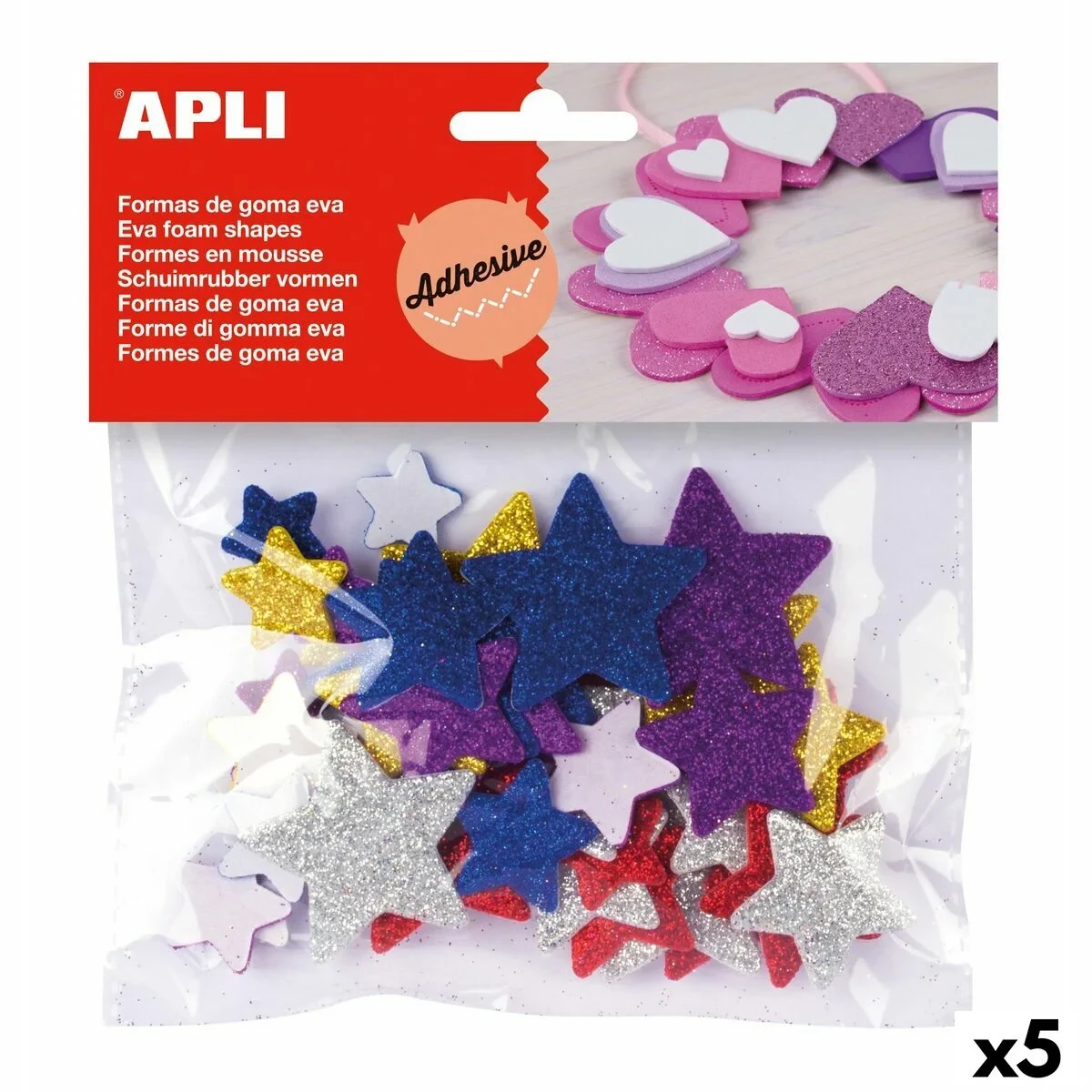 Material para Manualidades Apli Estrella Multicolor (5 Unidades)