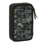 Plumier Doble Paul Frank Join the fun Negro 12.5 x 19.5 x 4 cm (28 piezas)