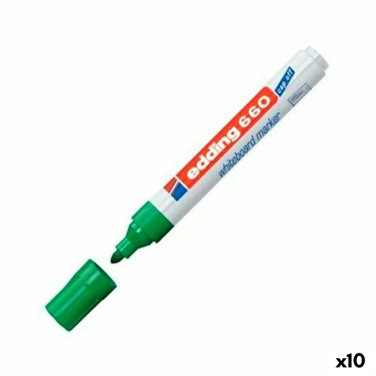 Rotulador para Pizarra Edding 661 Pizarra blanca Verde (10 Piezas) (10 Unidades)