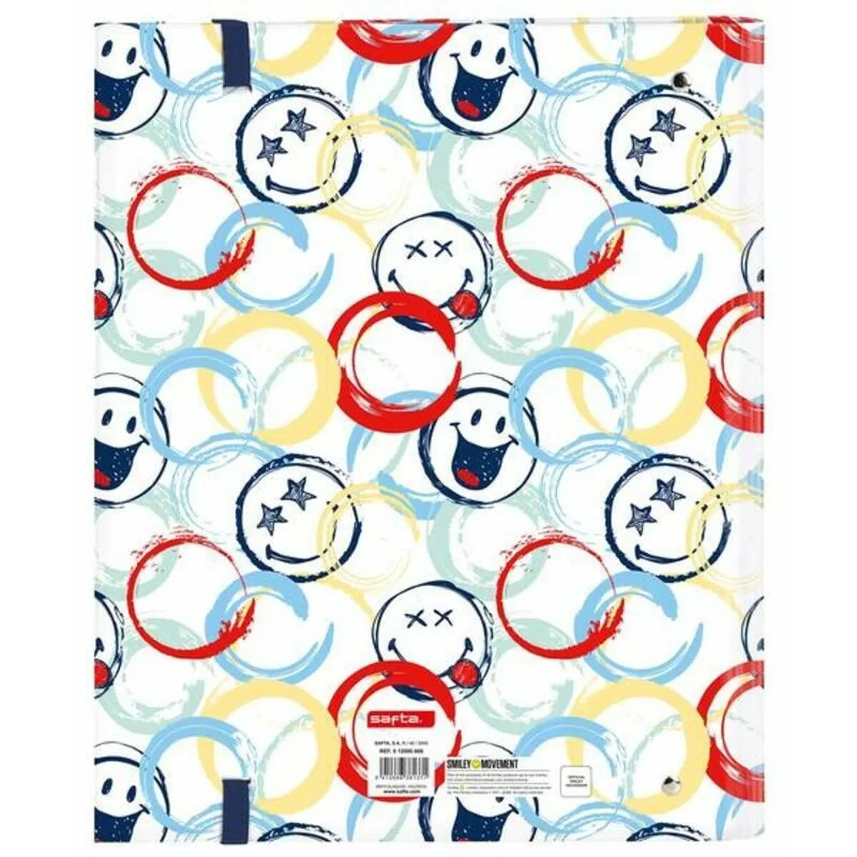 Carpeta de anillas Smiley 512090666 Multicolor (27 x 32 x 3.5 cm)