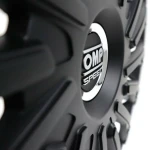 Tapacubos OMP Stinger Speed Negro Plateado 16" (4 uds)