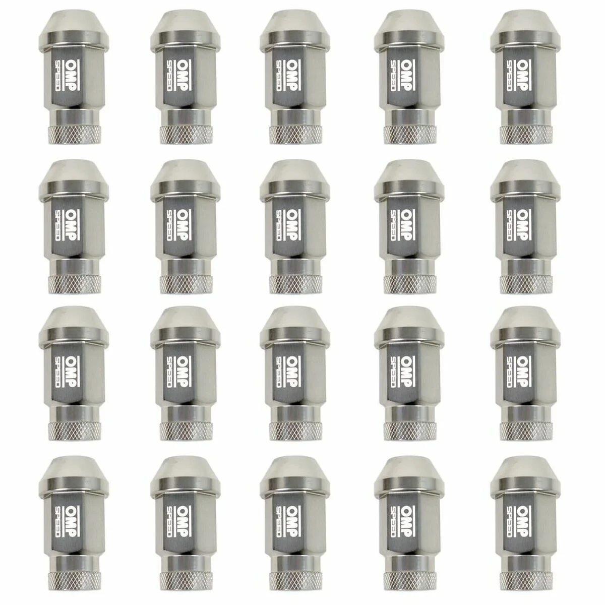 Set Tuercas OMP 7075 M12 x 1,25 40 mm 20 uds Antracita