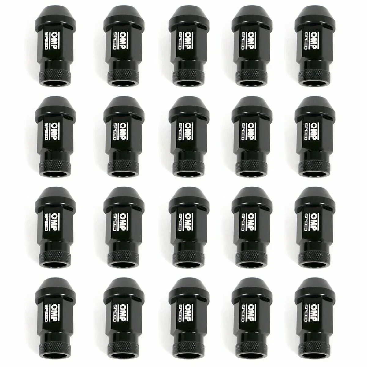 Set Tuercas OMP 7075 40 mm M14 x 1,50 20 uds Negro