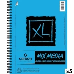 Bloc de dibujo Canson XL Mix Media Blanco A4 Papel 5 Unidades 30 Hojas 300 g/m²