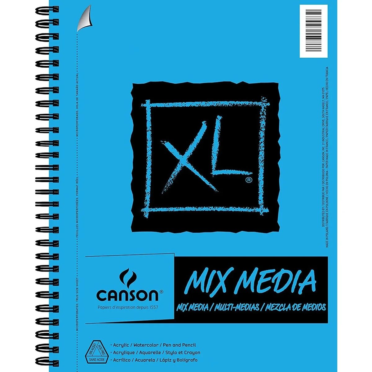 Bloc de dibujo Canson XL Mix Media Blanco A4 Papel 5 Unidades 30 Hojas 300 g/m²