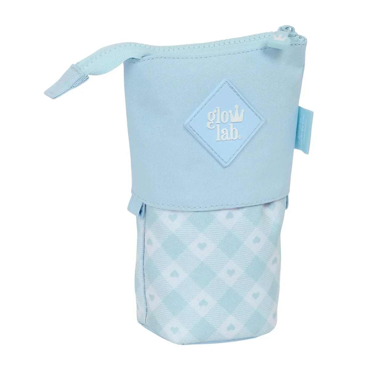 Estuche Cubilete Glow Lab Cisnes Azul claro 8 x 19 x 6 cm