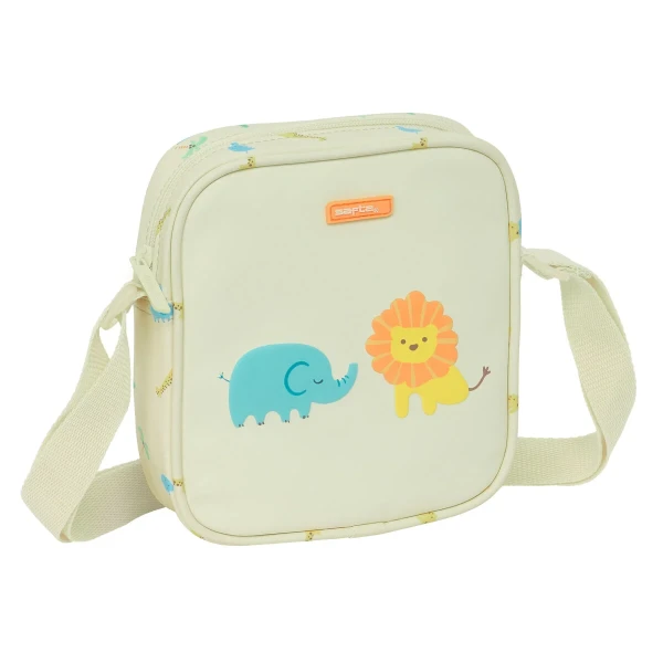 Bolso Bandolera Safta Selva Beige 16 x 18 x 4 cm