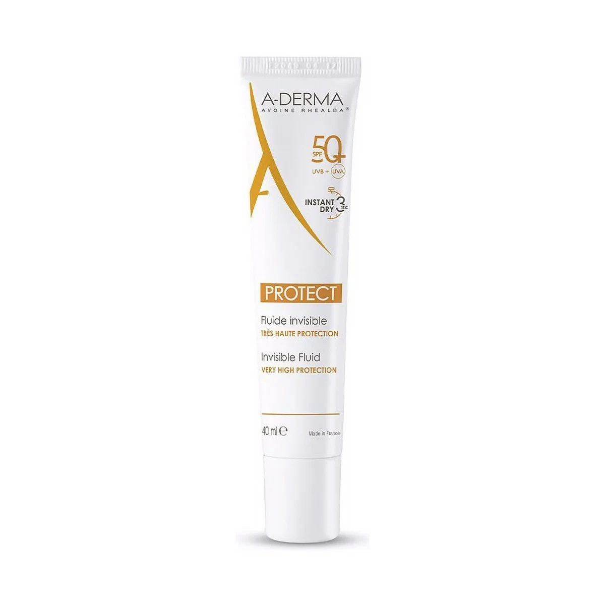 Protector Solar Facial A-Derma Protect Fluide Invisible SPF 50+ (40 ml)